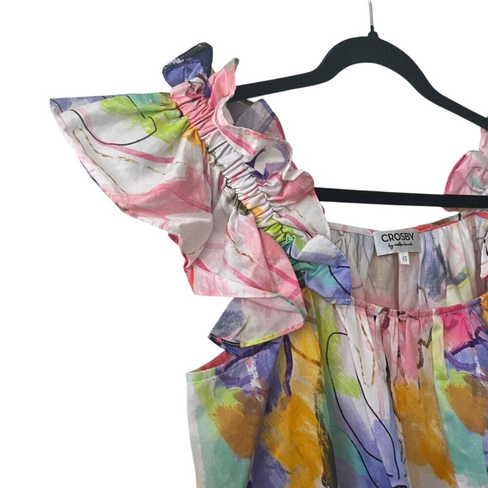 Crosby By Mollie Burch Cata Colorful Ruffle Tank Top Size XS - Picture 3 of 9